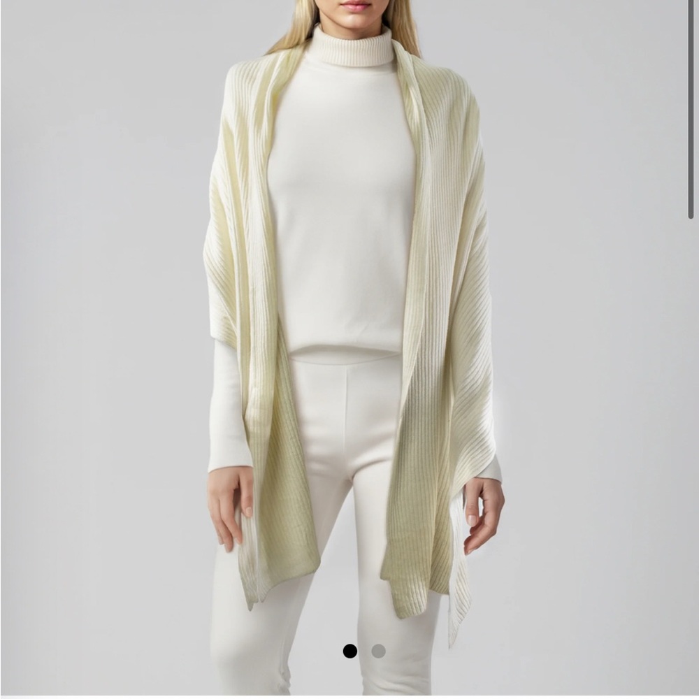 Unisex | Cashmere Ribbed Wrap | Natural White
